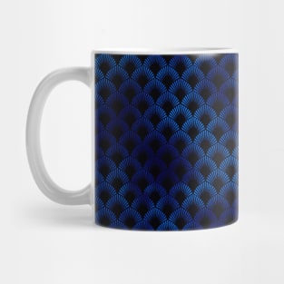 Leafed Palms in Black and Classic Blue Vintage Faux Foil Art Deco Vintage Foil Pattern Mug